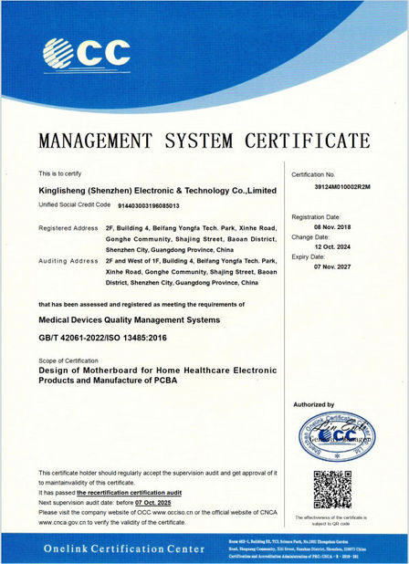 Chiny Shenzhen Kinglisheng New Energy Technology Co., Ltd. Certyfikaty